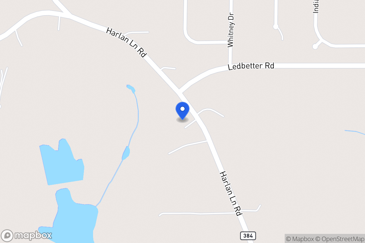 Map of 598 Harlan Lane Rd