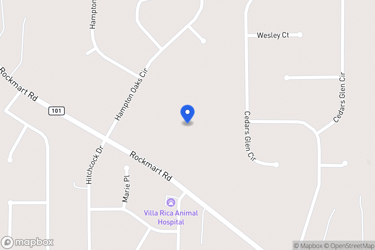 Map of 1721 Rockmart Rd