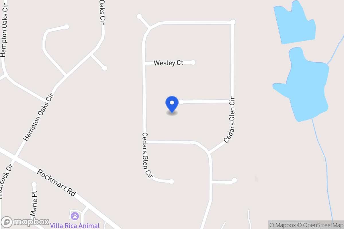 Map of 34 Cedars Glen Pl