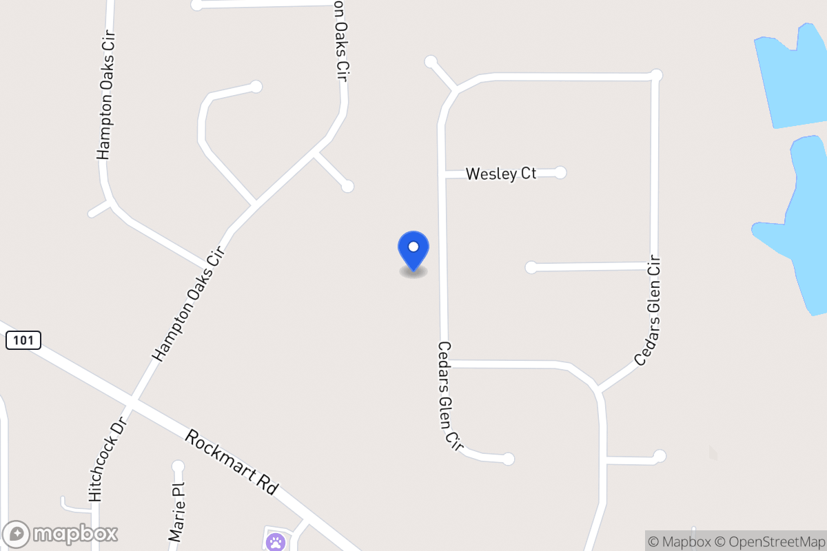 Map of 233 Cedars Glen Cir