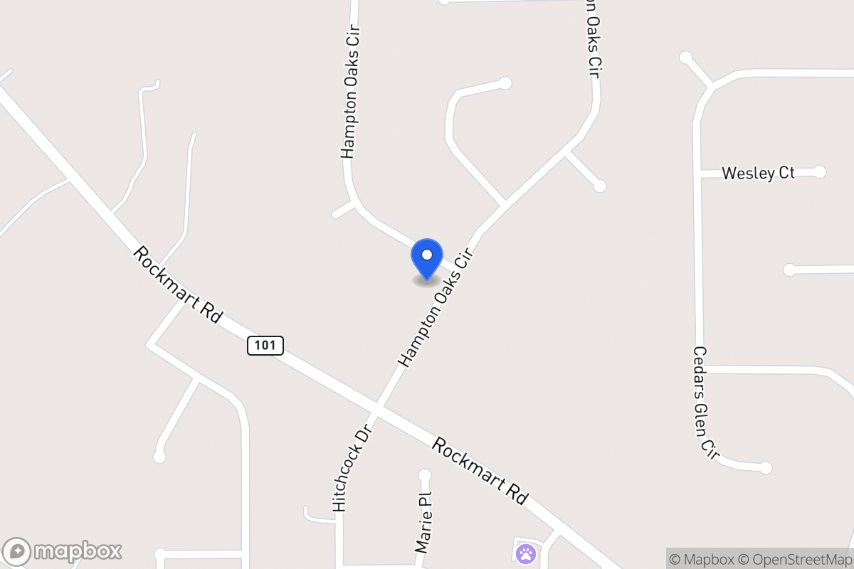 Map of Hampton Oaks Cir
