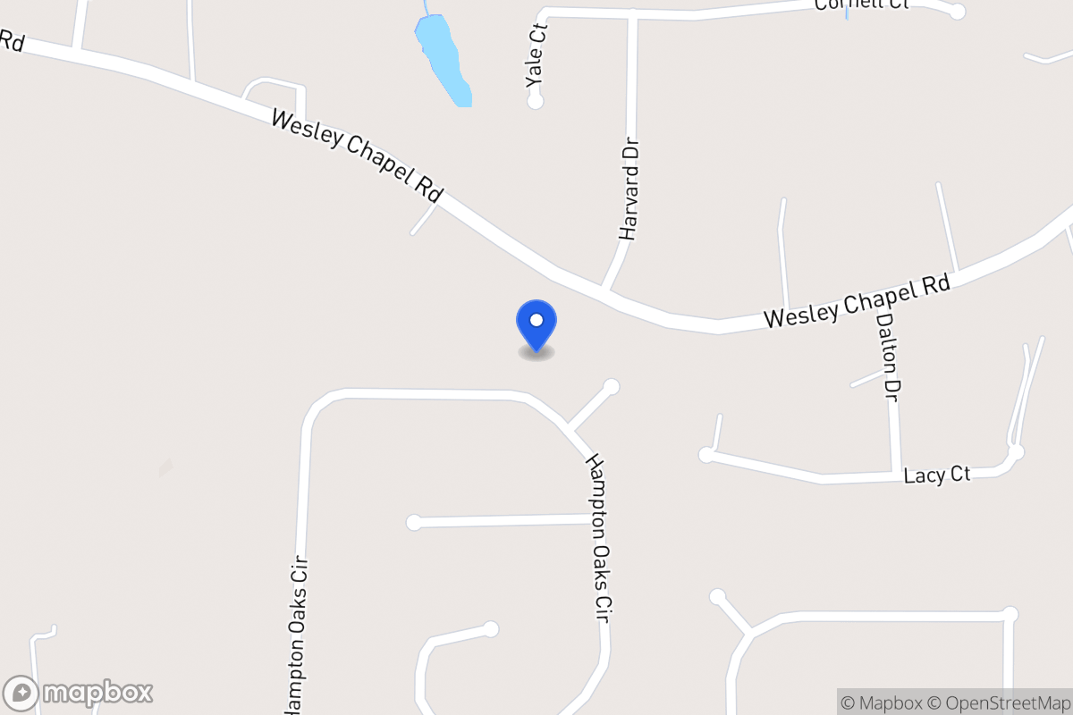 Map of 233 Hampton Oaks Cir