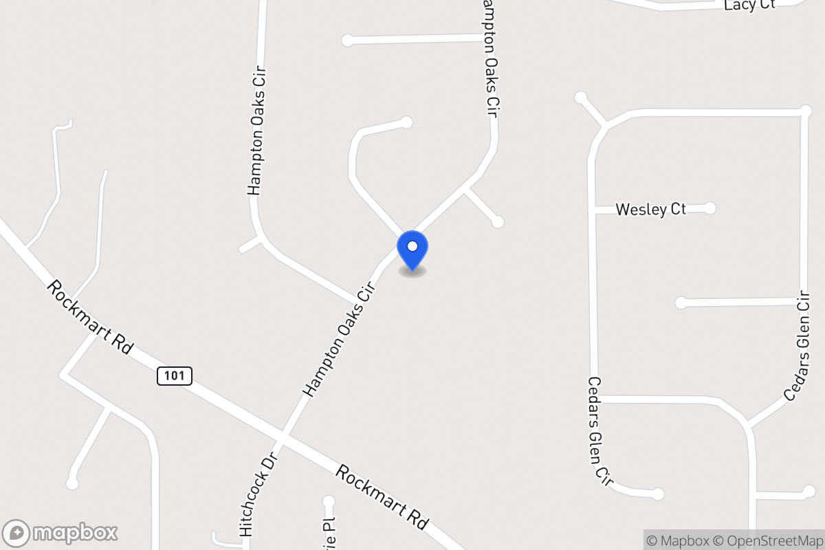 Map of 143 Hampton Oaks Cir