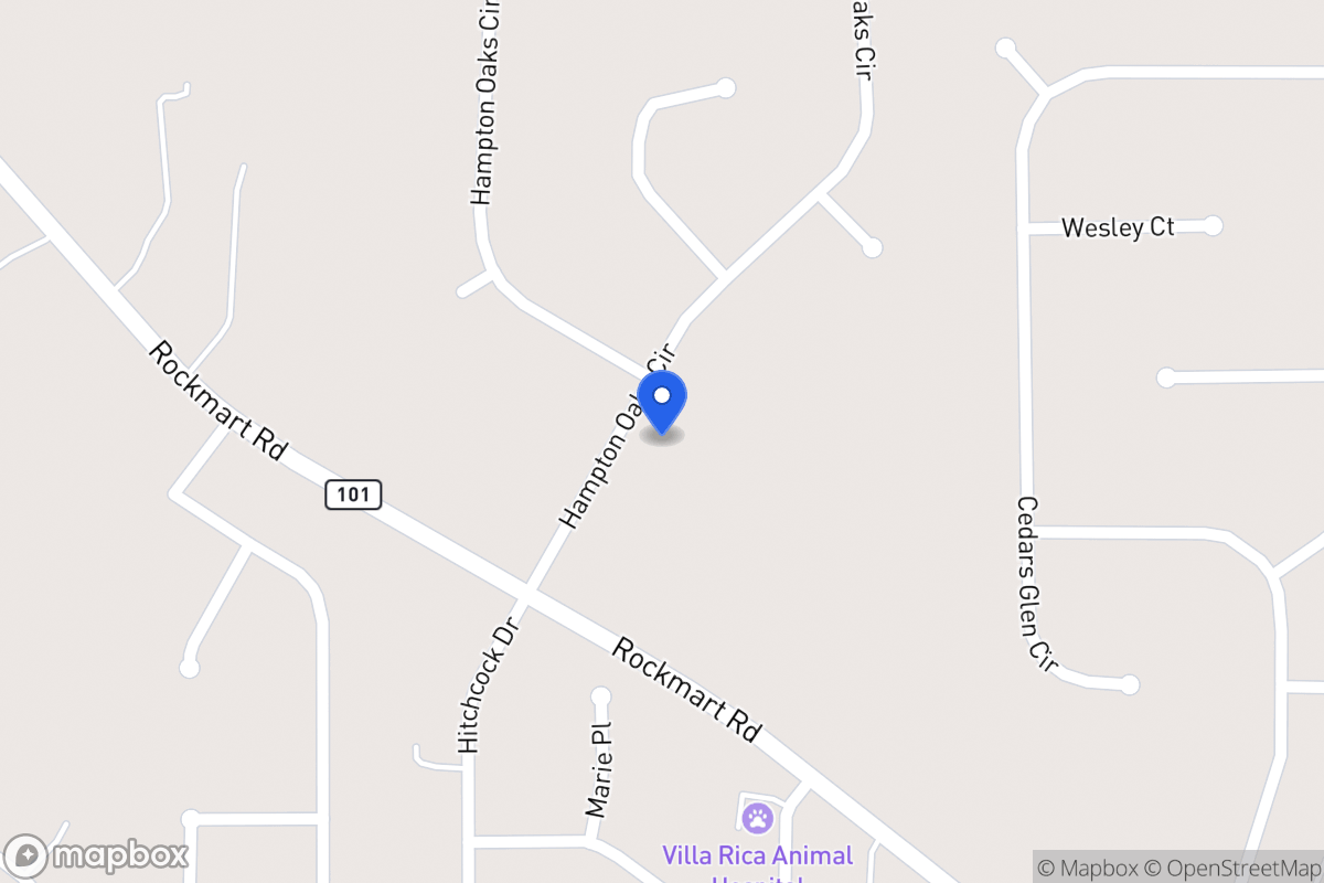 Map of 125 Hampton Oaks Cir