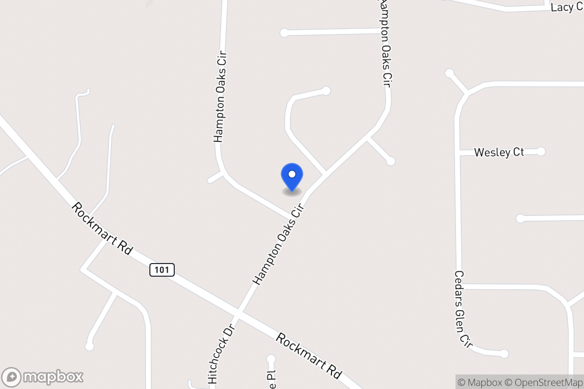 Map of 136 Hampton Oaks Cir