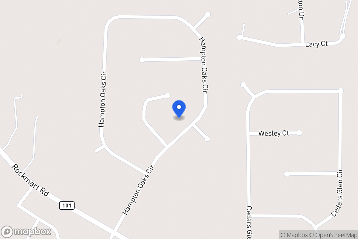 Map of 166 Hampton Oaks Cir