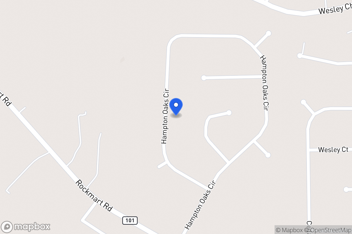 Map of 316 Hampton Oaks Cir