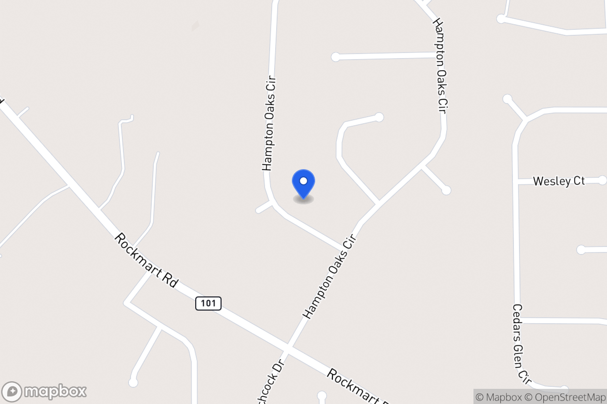 Map of 346 Hampton Oaks Cir