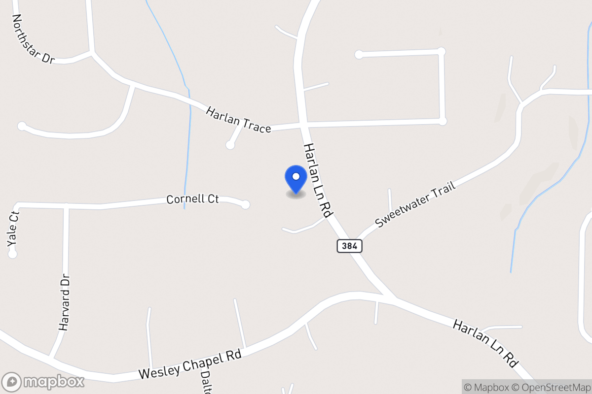 Map of 864 Harlan Lane Rd
