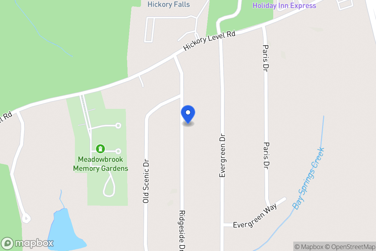 Map of 2110 Ridgeside Dr
