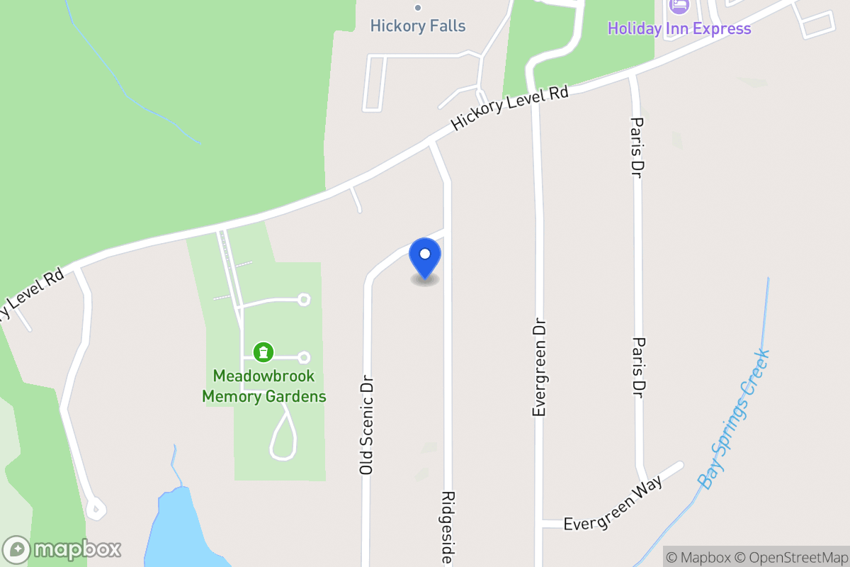 Map of 2100 Ridgeside Dr