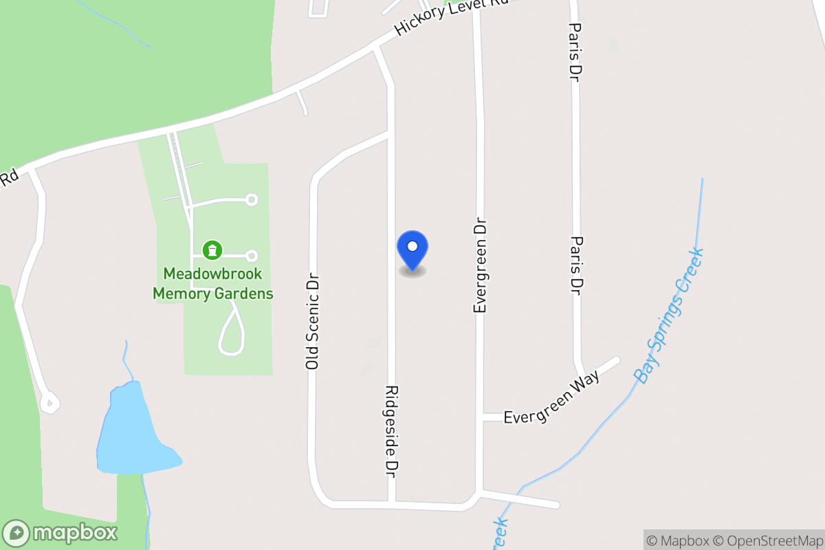 Map of 2206 Ridgeside Dr