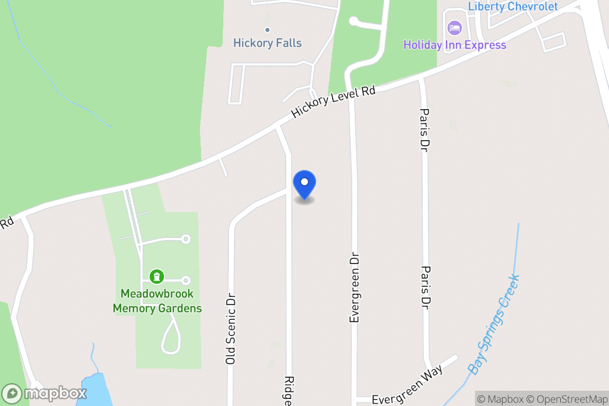 Map of 2102 Ridgeside Dr