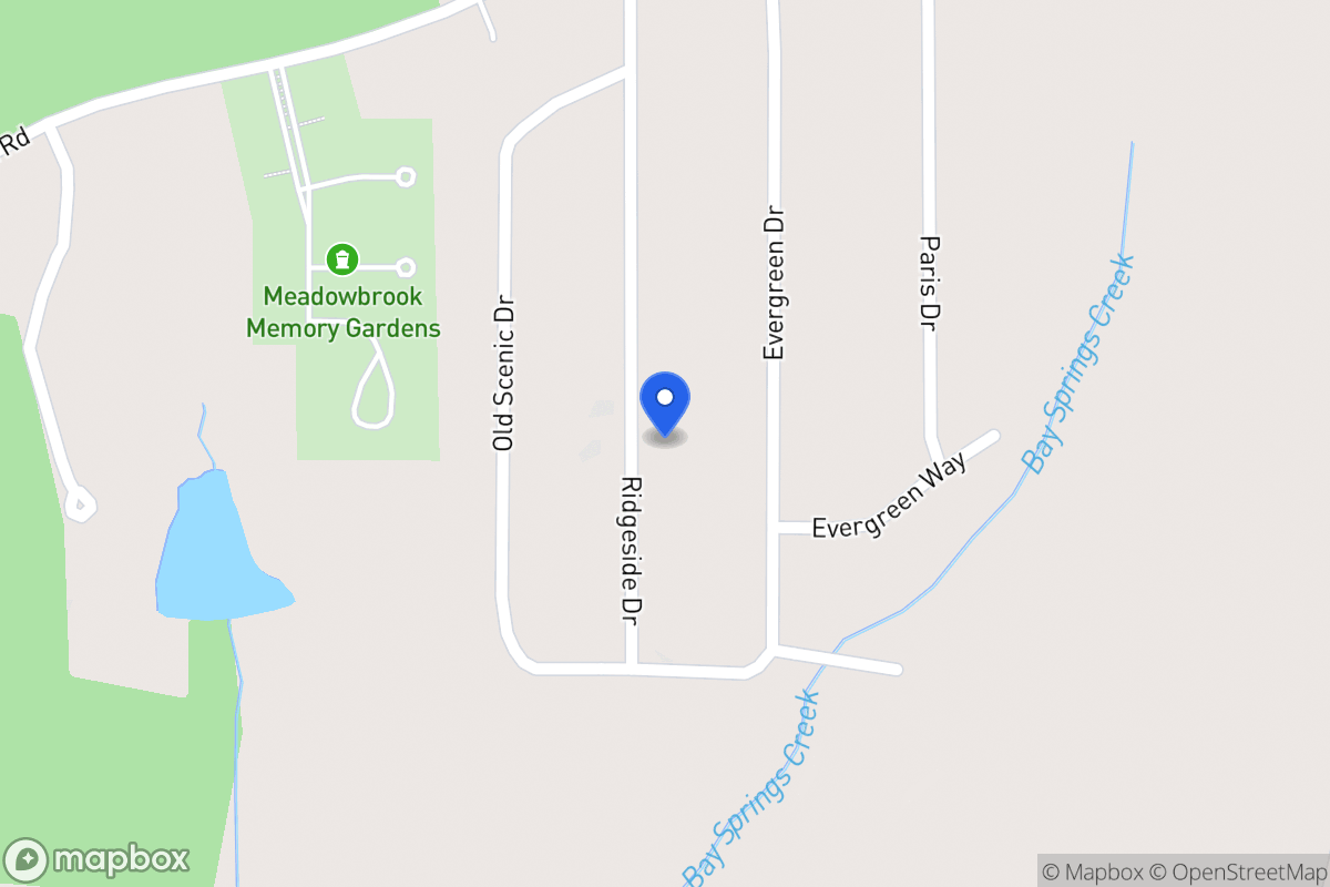 Map of 2222 Ridgeside Dr