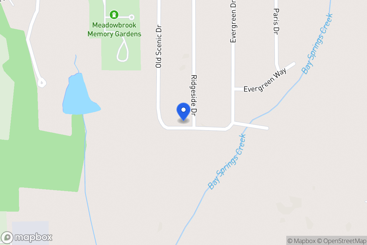 Map of 2243 Ridgeside Dr