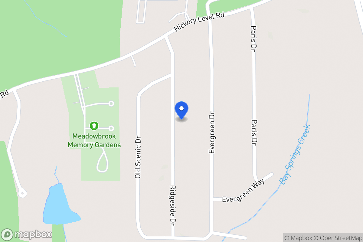 Map of 2200 Ridgeside Dr