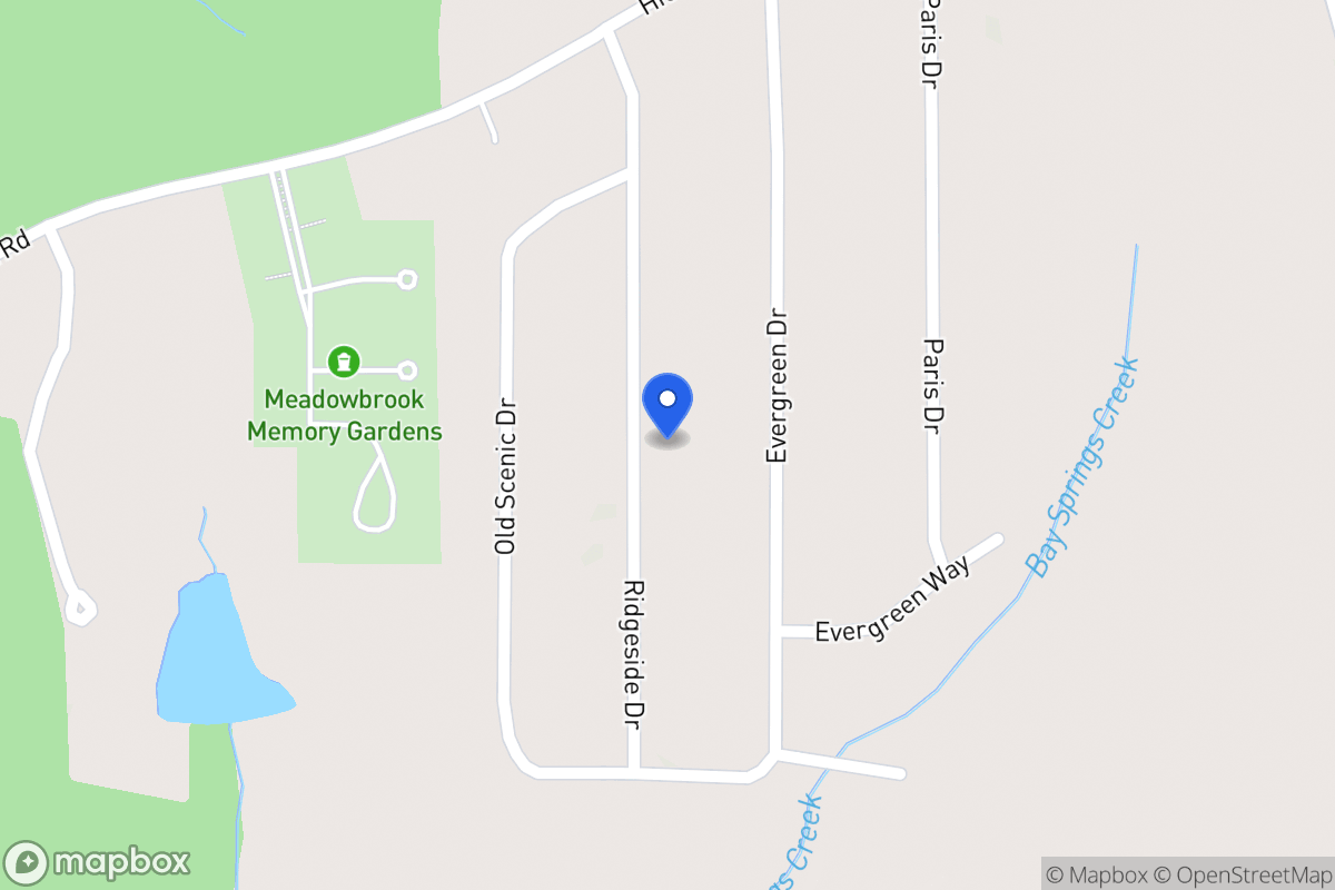 Map of 2210 Ridgeside Dr
