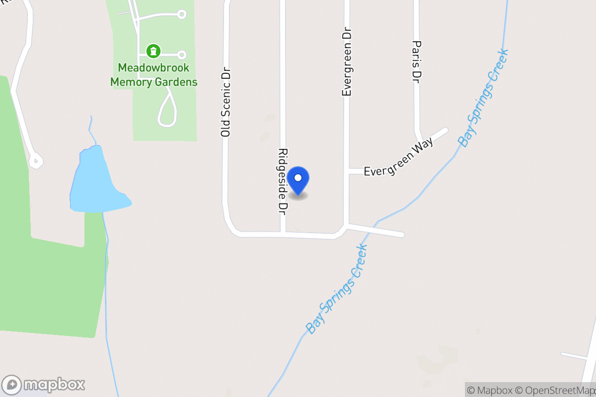 Map of 2236 Ridgeside Dr
