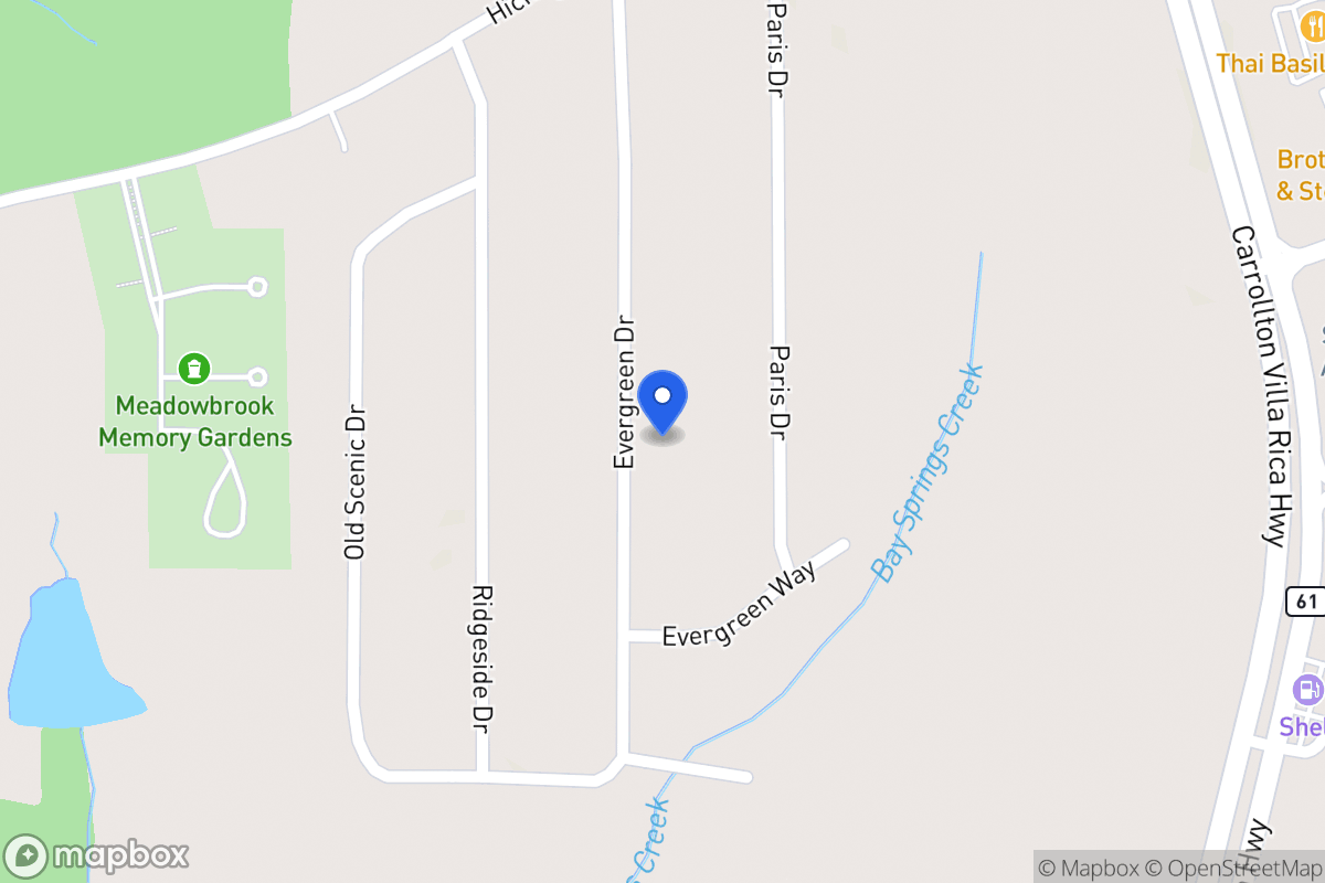 Map of 136 Evergreen Dr