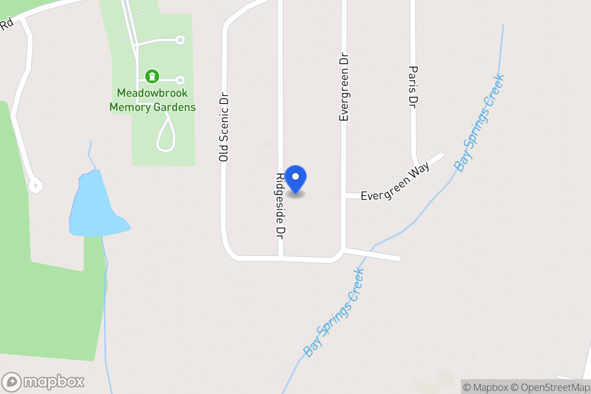 Map of 2230 Ridgeside Dr