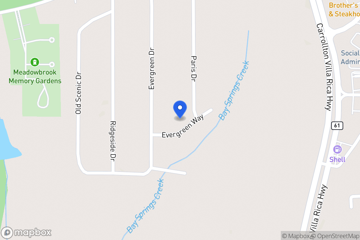 Map of 121 Evergreen Way