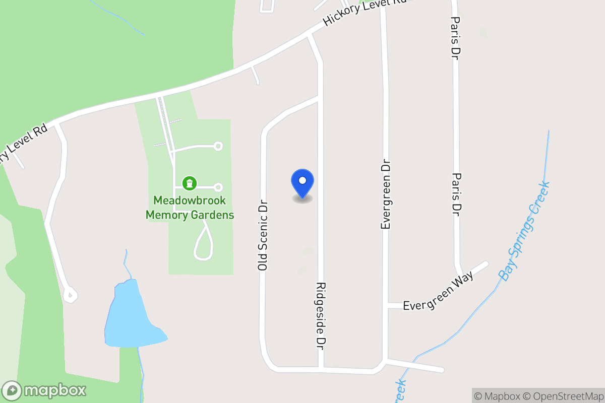 Map of 2207 Ridgeside Dr