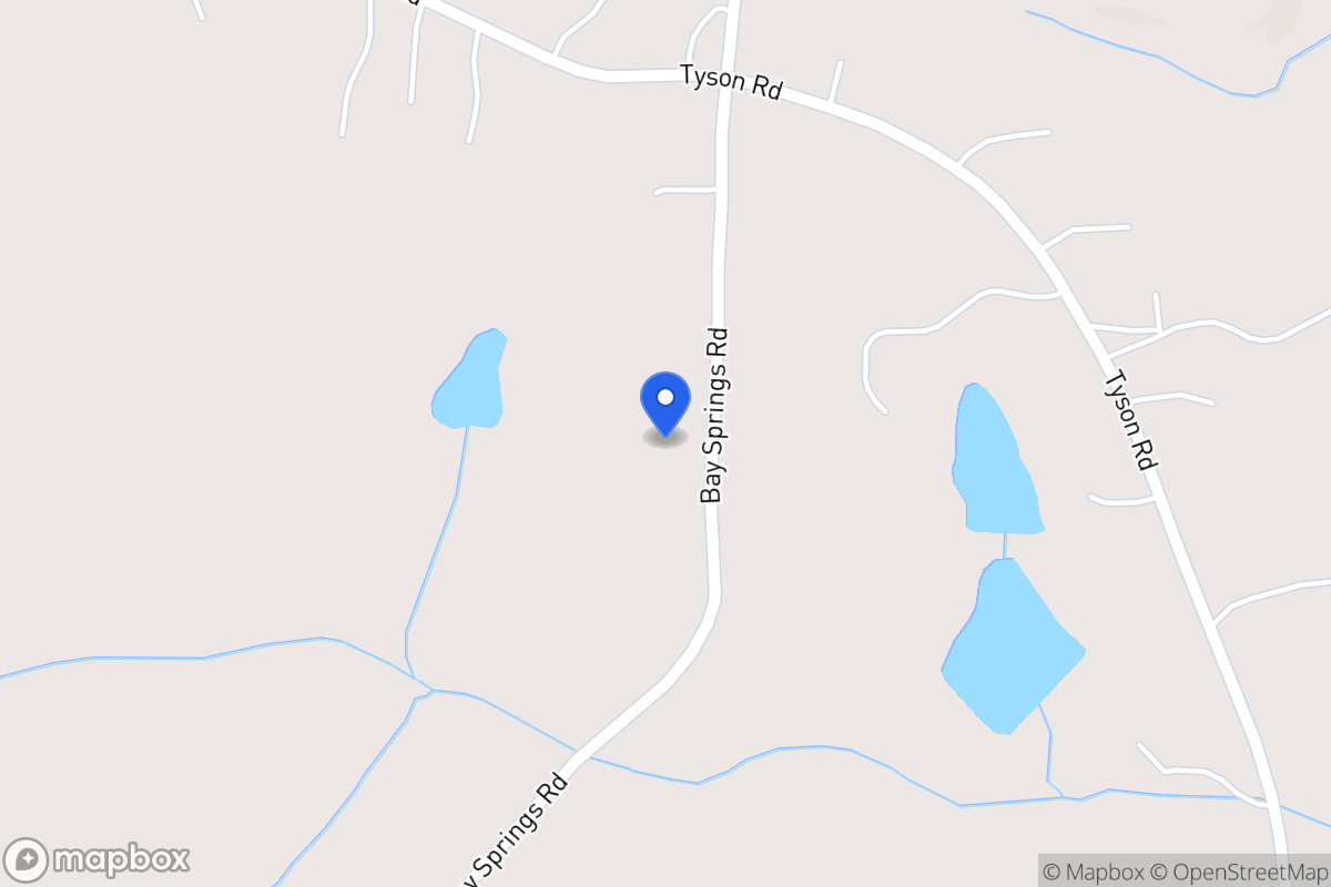 Map of 1400 Bay Springs Rd