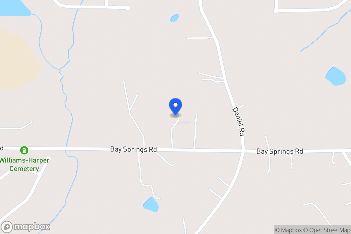 Map of 338 Bay Springs Rd