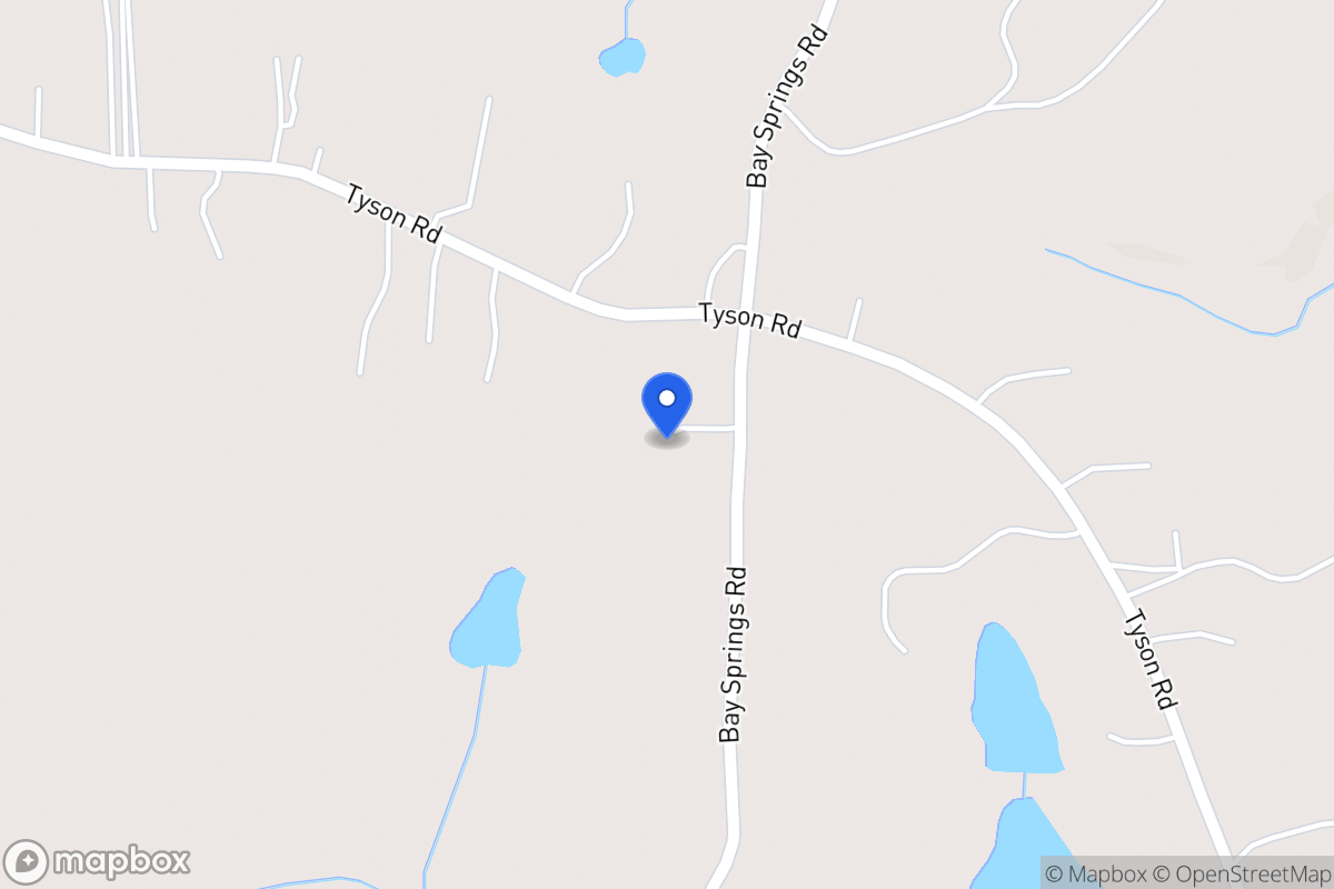 Map of 1345 Bay Springs Rd