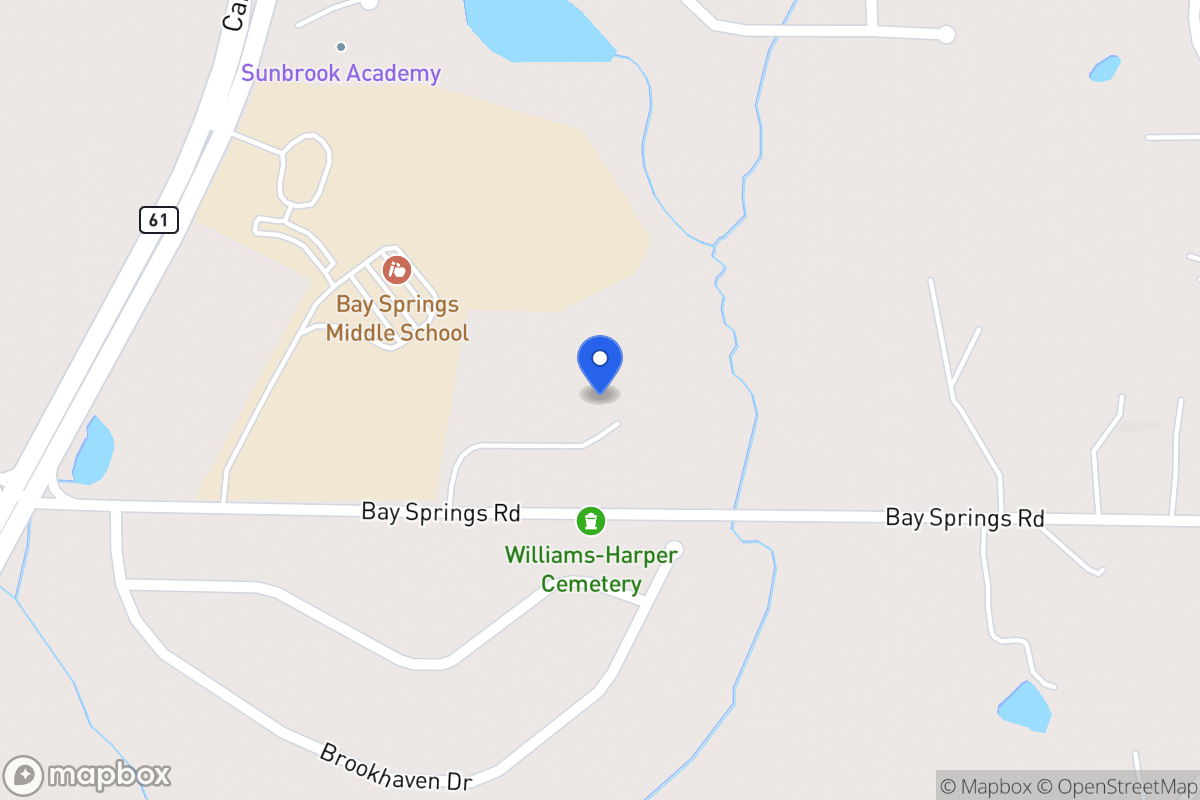 Map of 150 Bay Springs Rd