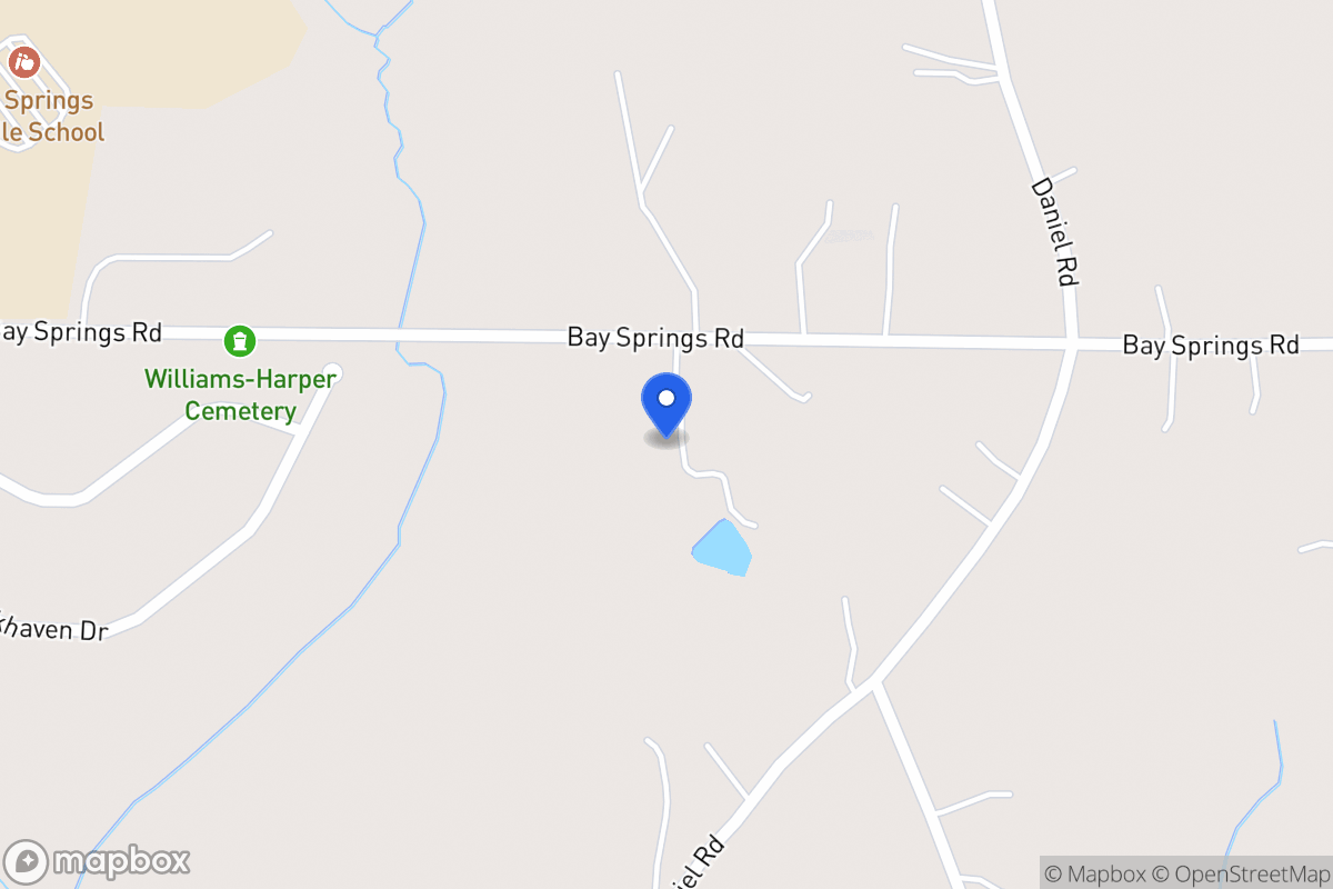 Map of 341 Bay Springs Rd