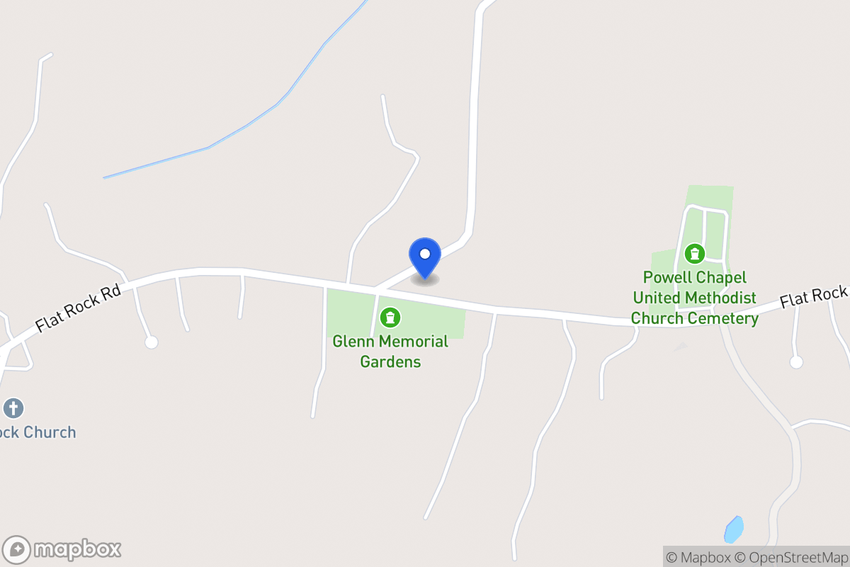 Map of 1166 Flat Rock Rd