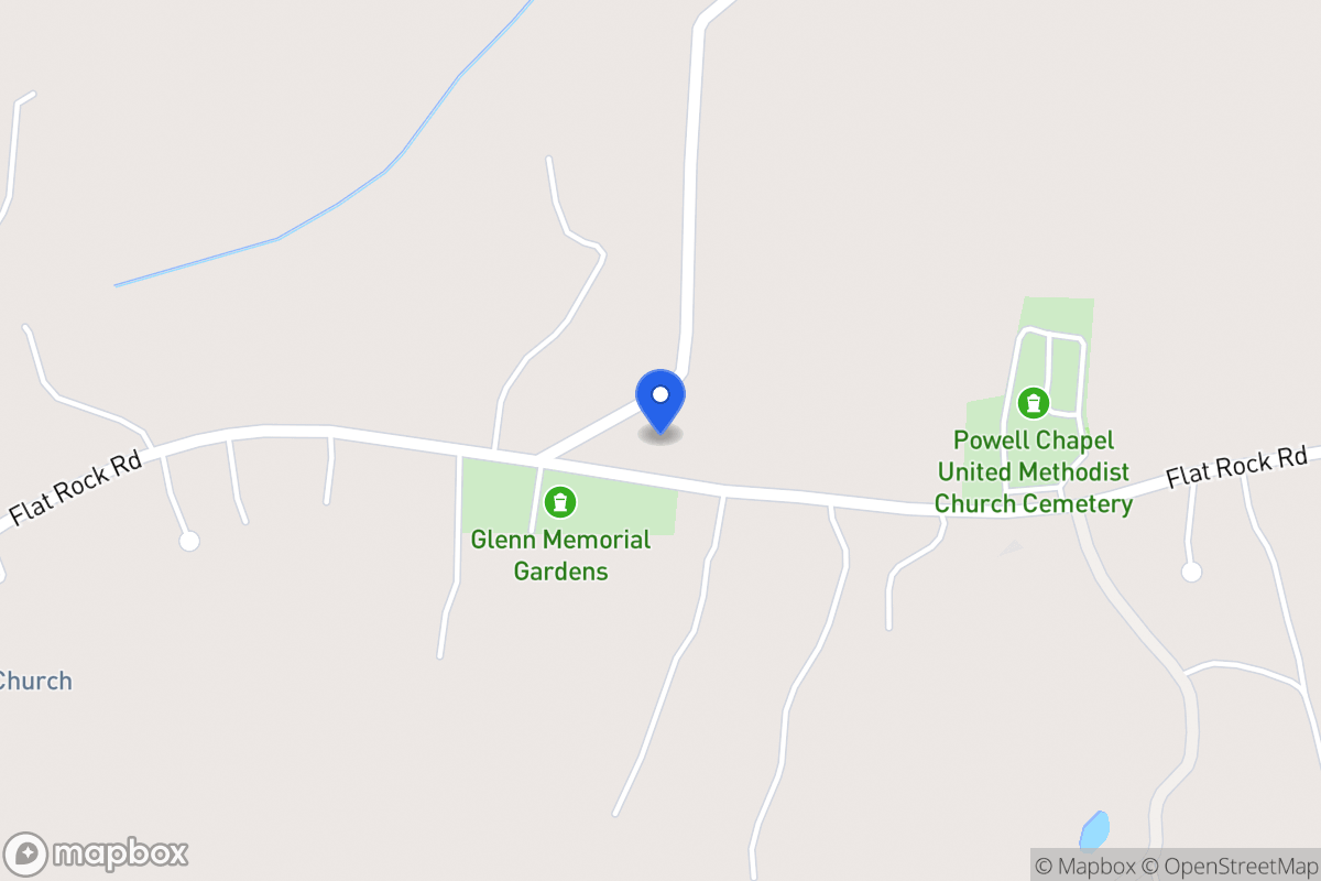 Map of 1176 Flat Rock Rd