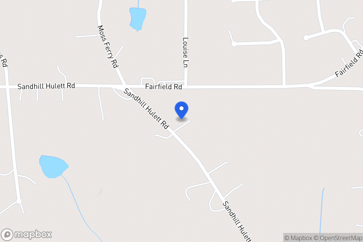 Map of 800 Sandhill Hulett Rd