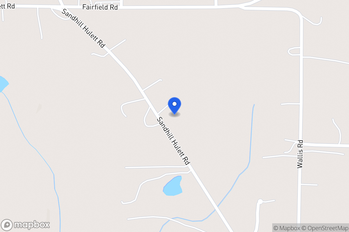 Map of 885 Sandhill Hulett Rd
