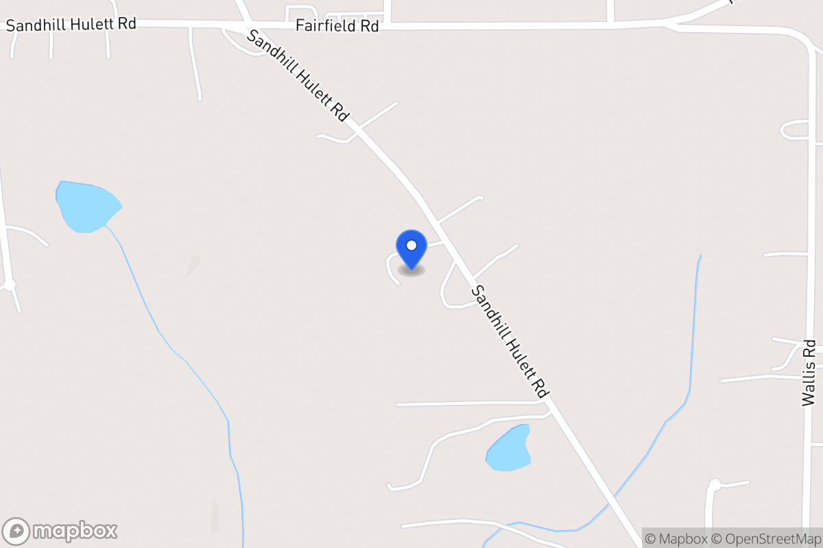 Map of 867 Sandhill Hulett Rd