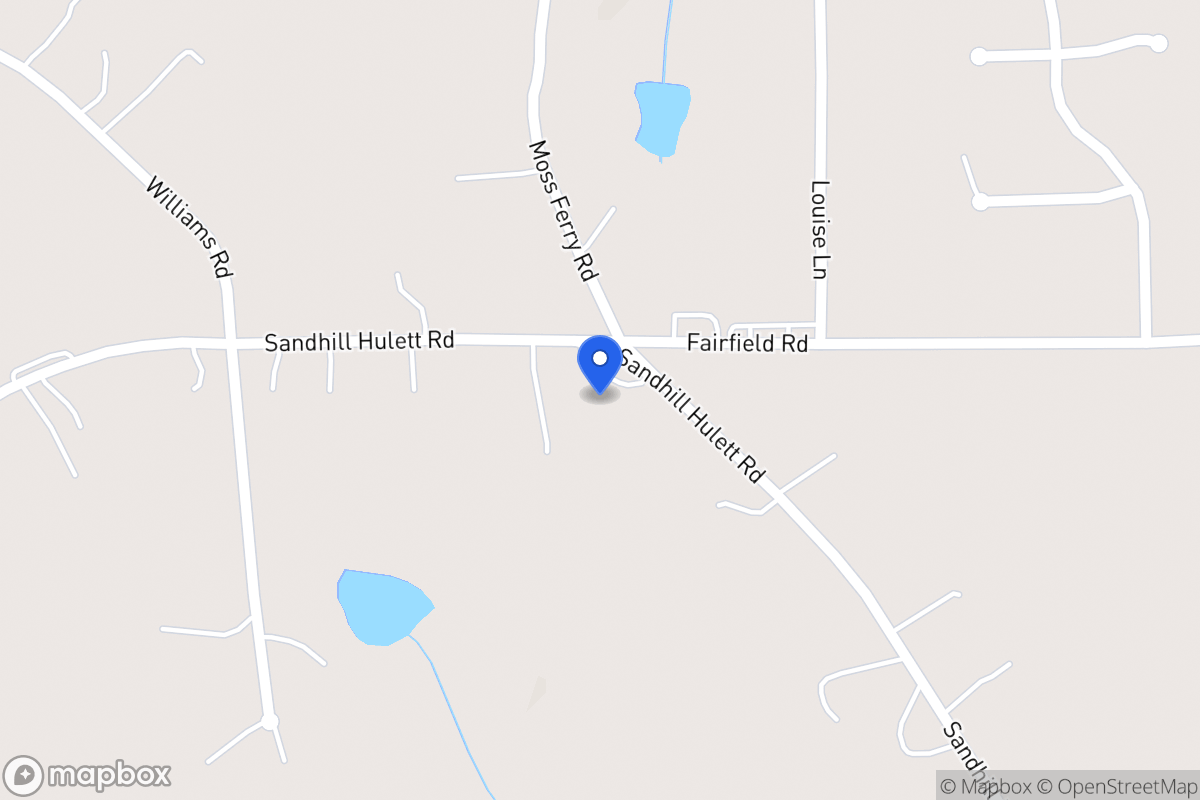 Map of 725 Sandhill Hulett Rd