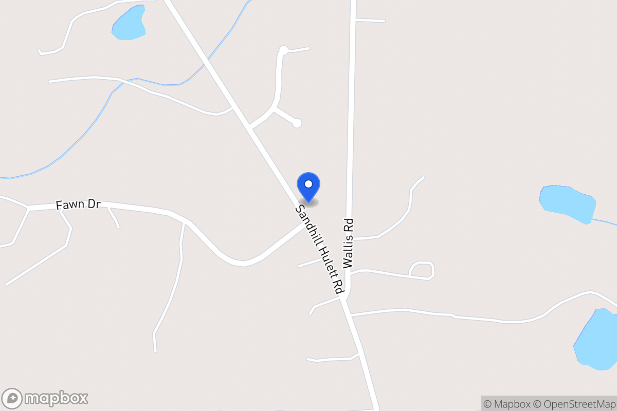 Map of 1121 Sandhill Hulett Rd