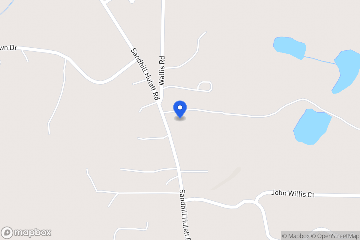 Map of 1212 Sandhill Hulett Rd