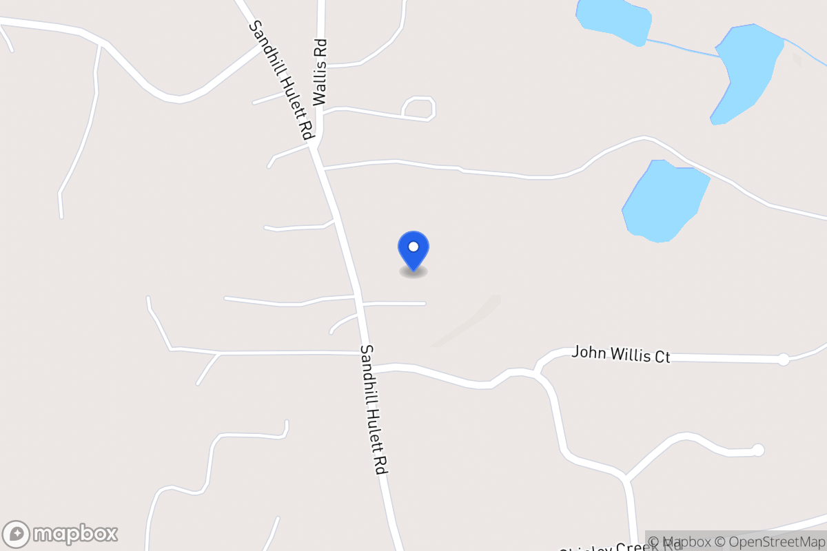 Map of 1264 Sandhill Hulett Rd