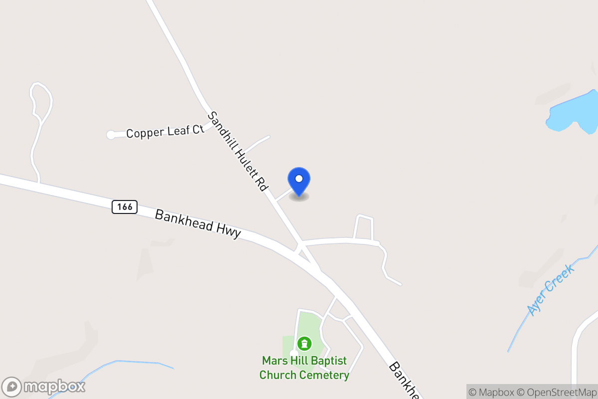 Map of 1746 Sandhill Hulett Rd