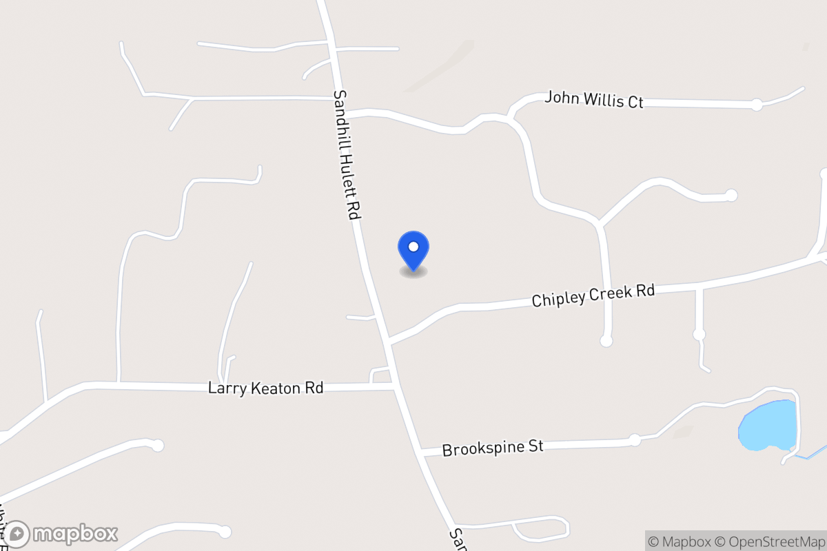 Map of 1380 Sandhill Hulett Rd