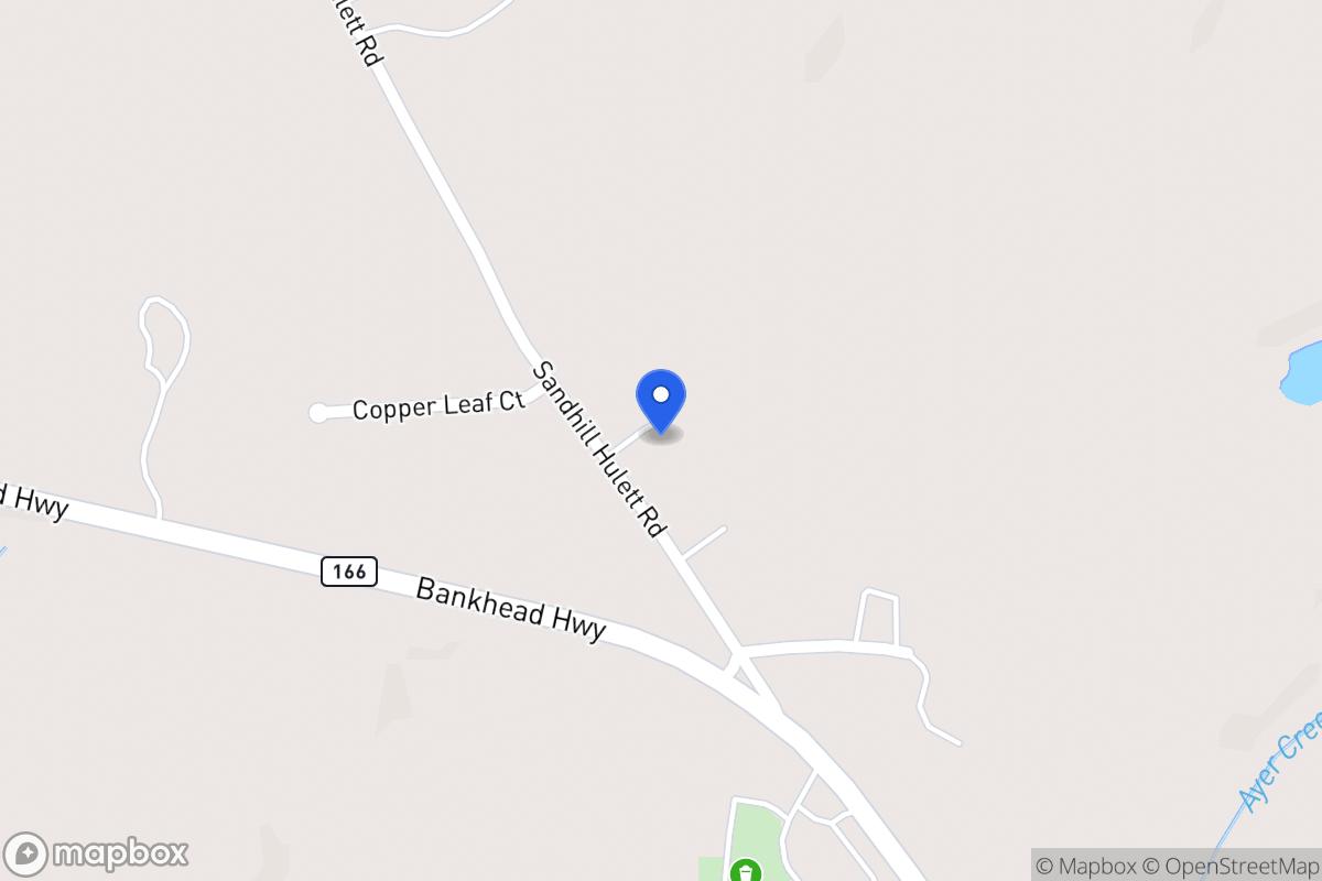 Map of 1708 Sandhill Hulett Rd