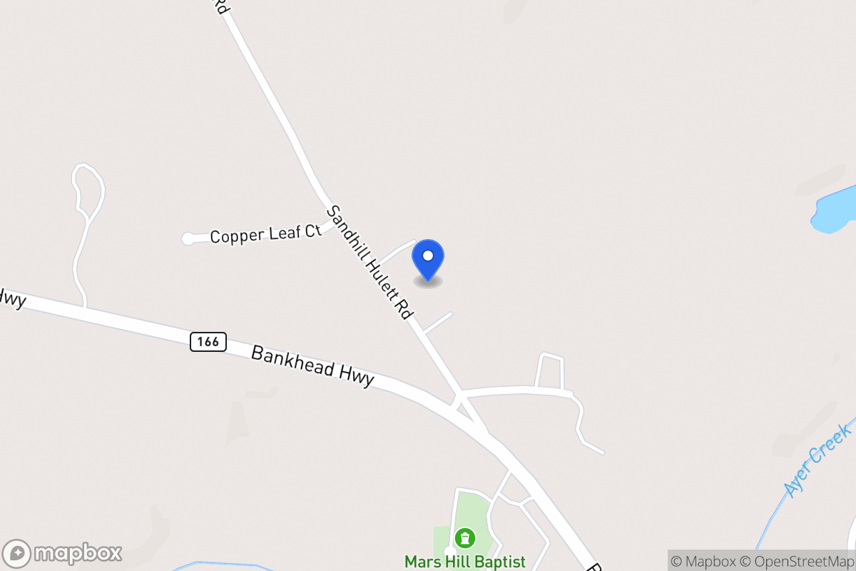 Map of 1720 Sandhill Hulett Rd