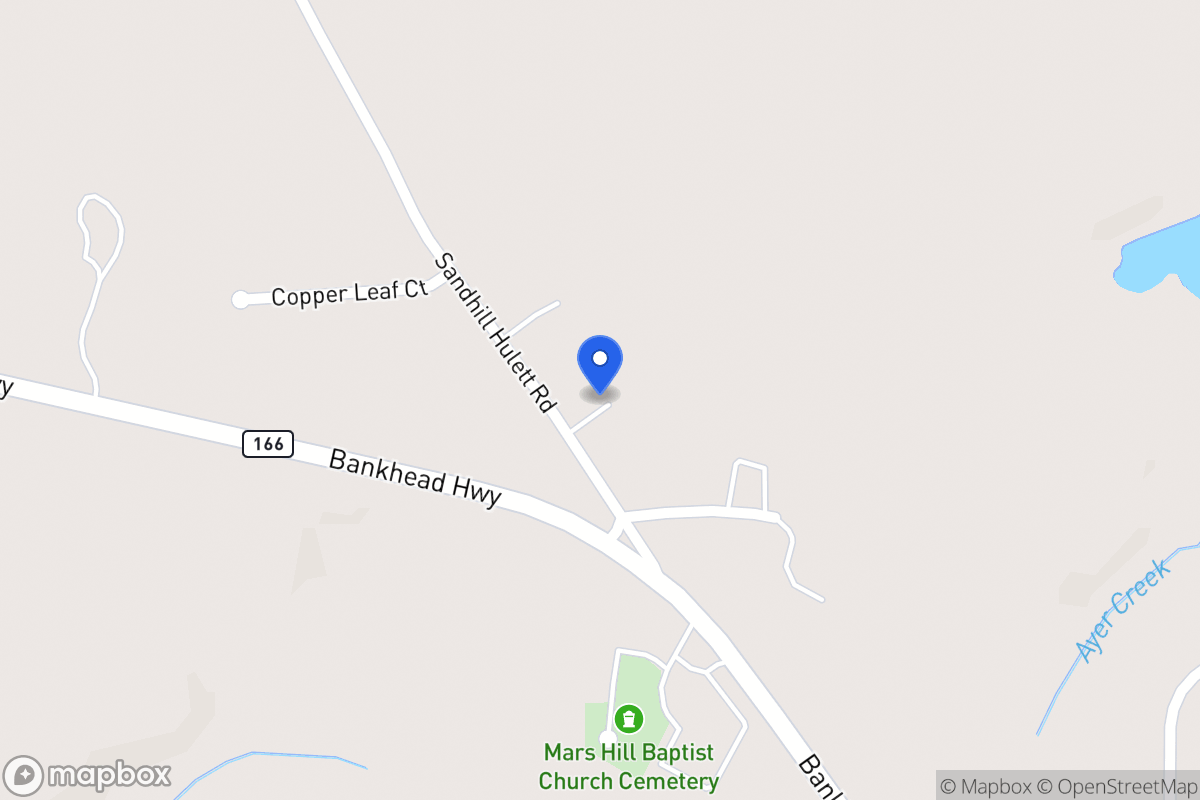 Map of 1734 Sandhill Hulett Rd
