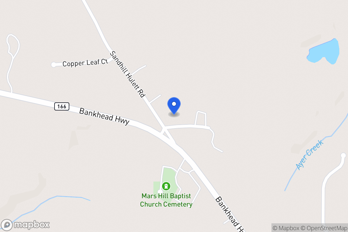 Map of 1776 Sandhill Hulett Rd