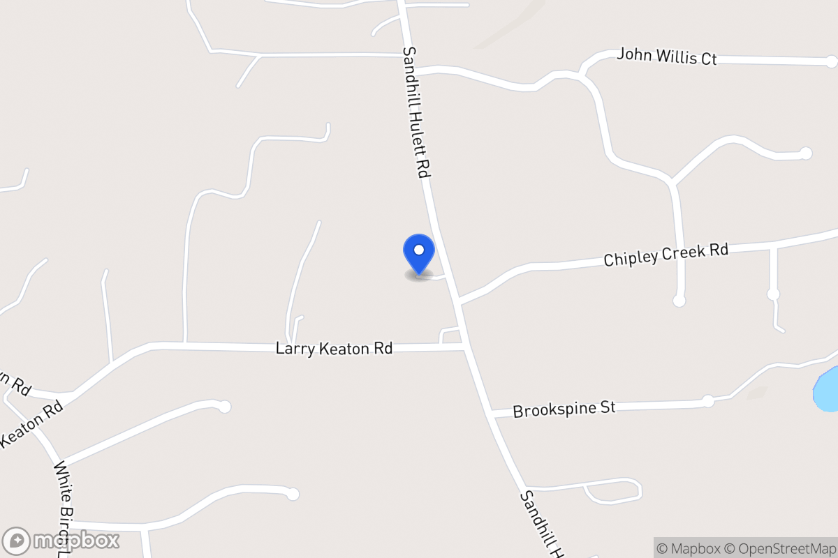 Map of 1377 Sandhill Hulett Rd