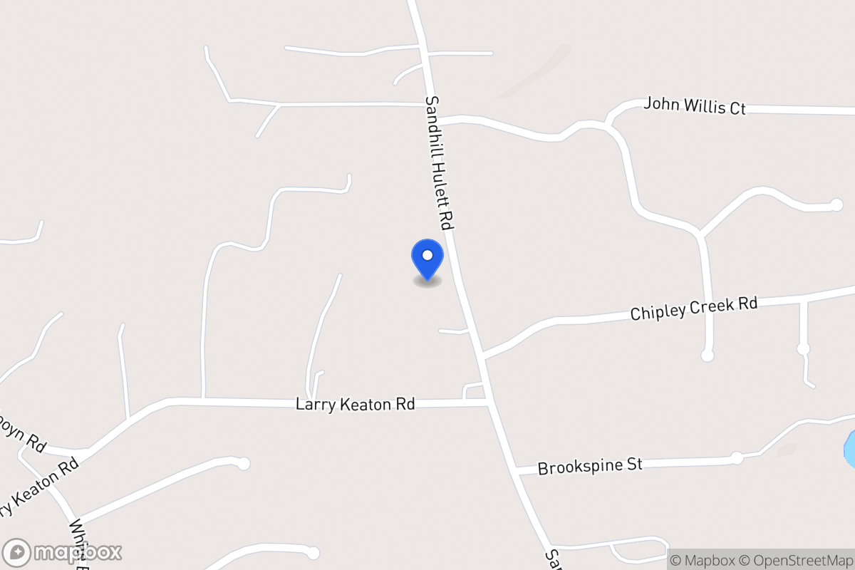 Map of 1361 Sandhill Hulett Rd