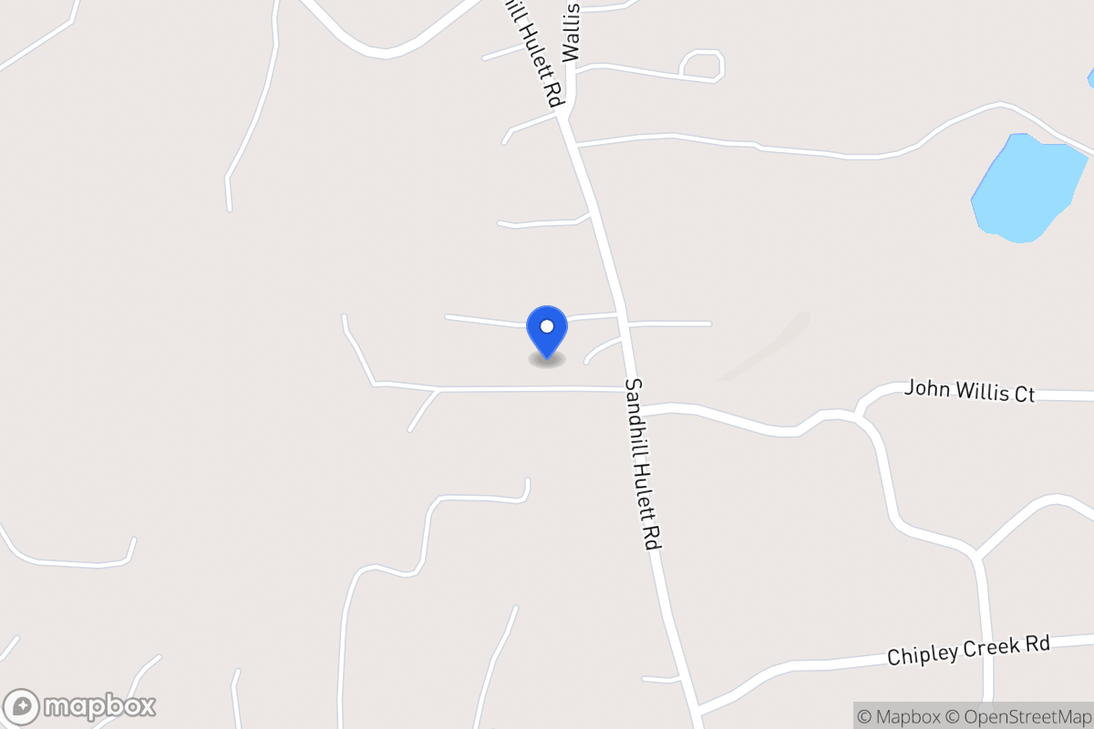 Map of 1255 Sandhill Hulett Rd