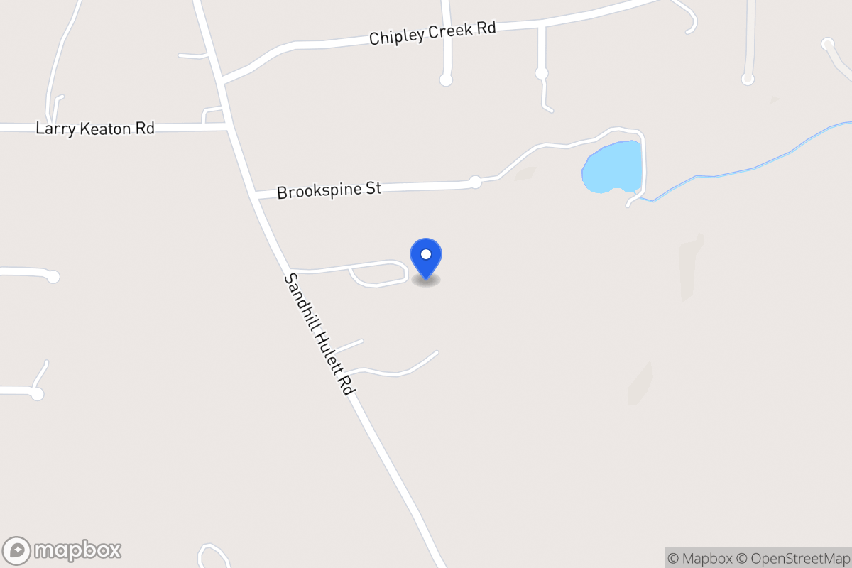 Map of 1526 Sandhill Hulett Rd